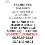 Fermeture Mairie et Agence Postale2